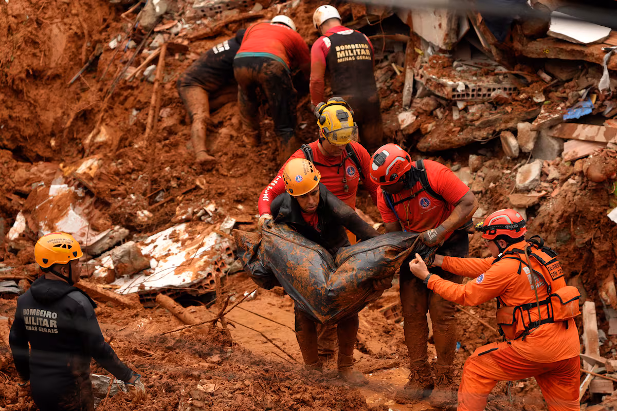 Tragedia en Minas Gerais: 10 muertos por lluvias torrenciales y deslizamientos de tierra