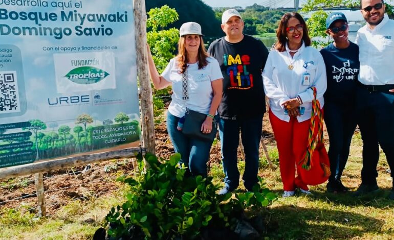 Ex Alumnos Loyola 79 reforestan el río Ozama con método Miyawaki