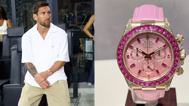 Messi impone tendencia con un exclusivo Rolex rosa de 900 mil dólares inspirado en Barbie