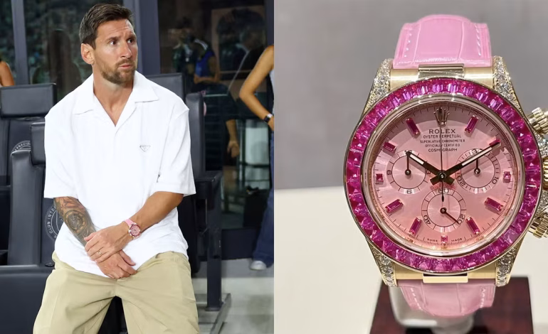 Messi impone tendencia con un exclusivo Rolex rosa de 900 mil dólares inspirado en Barbie