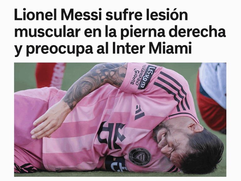 Inter Miami confirma lesión muscular de Lionel Messi