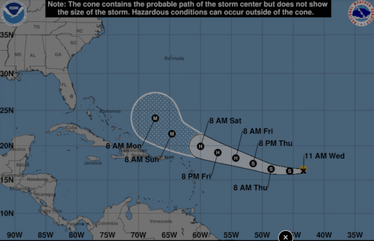 Puerto Rico y las Islas Vírgenes en vigilancia: Erik provoca riesgo de corrientes peligrosas