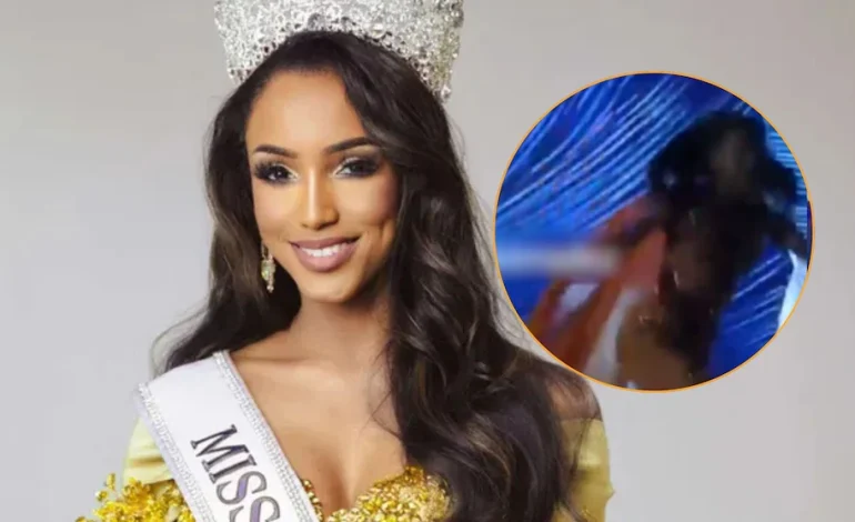 Miss Jamaica 2025 sigue en UCI tras grave caída en Miss Universo