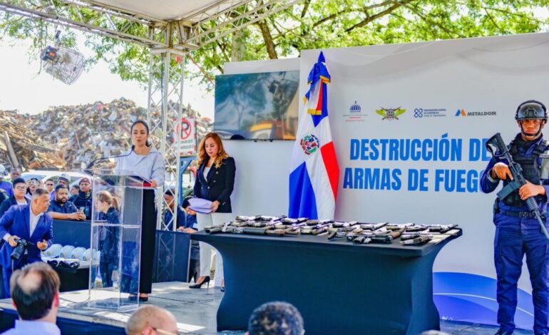MIP destruye 3,945 armas de fuego para reforzar la seguridad ciudadana