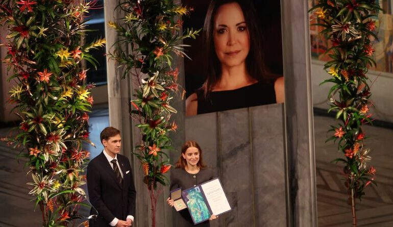 María Corina Machado recibe el Premio Nobel de la Paz 2025