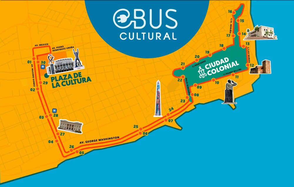 Promevi avanza en Ciudad Colonial y llegan los primeros buses eléctricos del Plan Piloto de Electromovilidad