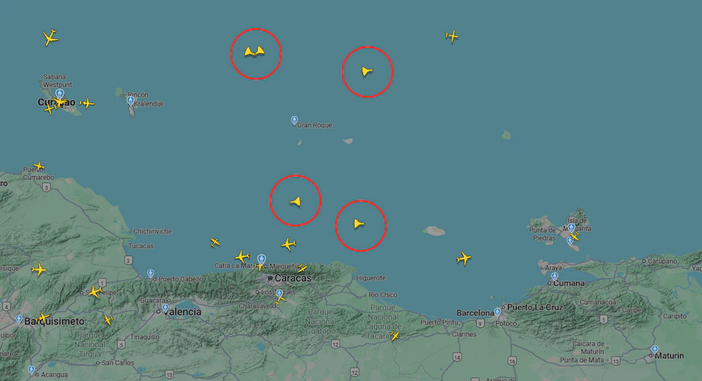 Aviones de combate de EE. UU. sobrevuelan costas venezolanas en medio de tensión regional