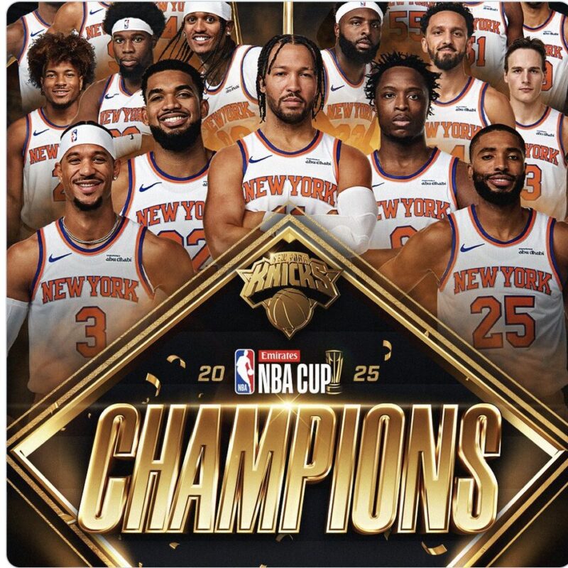 Después de 52 años, los Knicks hacen historia y conquistan la NBA Cup: Nueva York se une a Lakers y Bucks