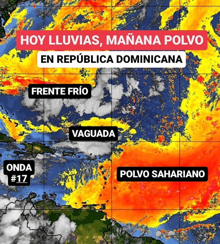 Vaguada mantiene el país bajo lluvias, tronadas y ráfagas de viento; Indomet llama a precaución
