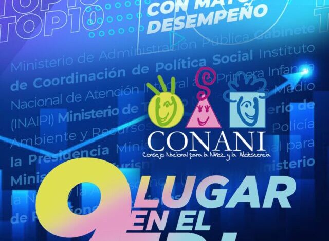 CONANI se ubica entre las 10 instituciones públicas con mejor desempeño en 2025