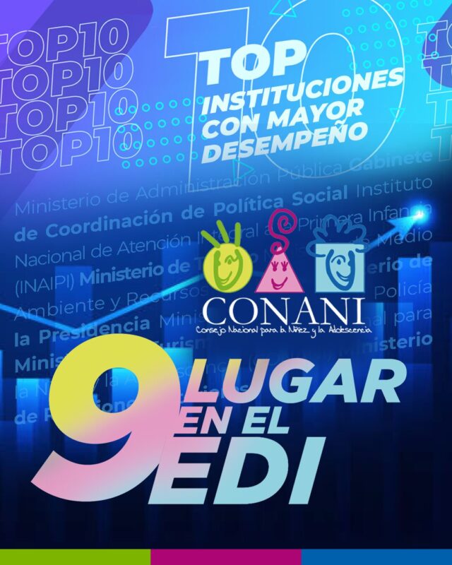 CONANI se ubica entre las 10 instituciones públicas con mejor desempeño en 2025