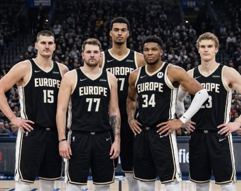 Nombra cinco jugadores americanos de la NBA que pueda ganar a este equipo europeo