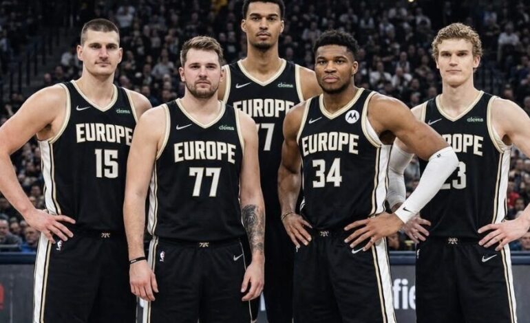 Nombra cinco jugadores americanos de la NBA que pueda ganar a este equipo europeo