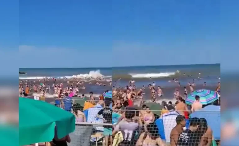 “Minitsunami” golpea playa argentina: ola gigante deja un muerto y decenas de heridos