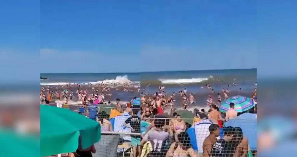 “Minitsunami” golpea playa argentina: ola gigante deja un muerto y decenas de heridos