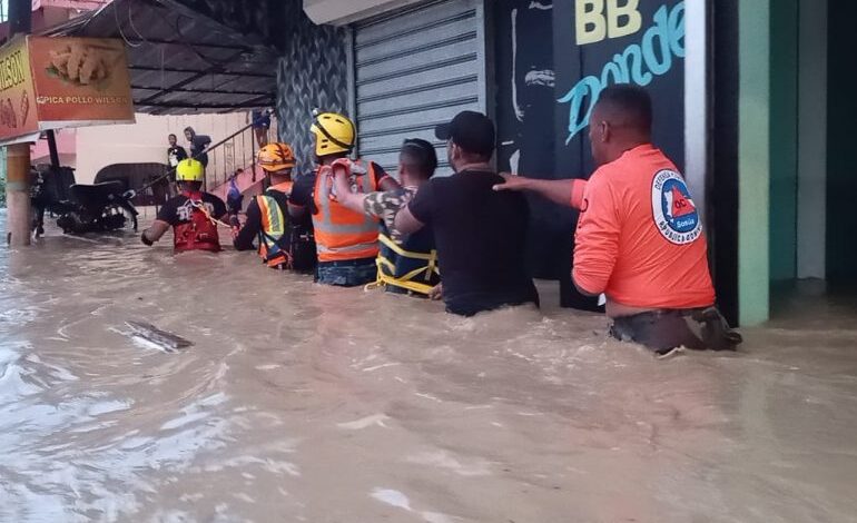 Fuertes inundaciones golpean Sosúa y Puerto Plata tras intensas lluvias