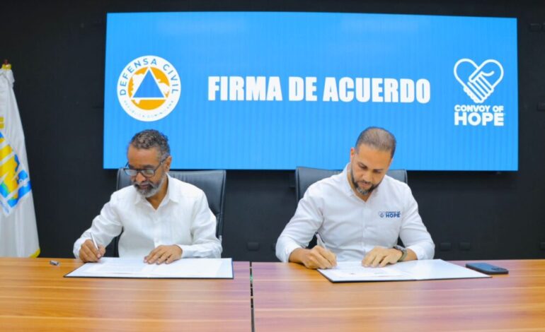 Defensa Civil y Convoy of Hope Dominicana firman acuerdo de cooperación