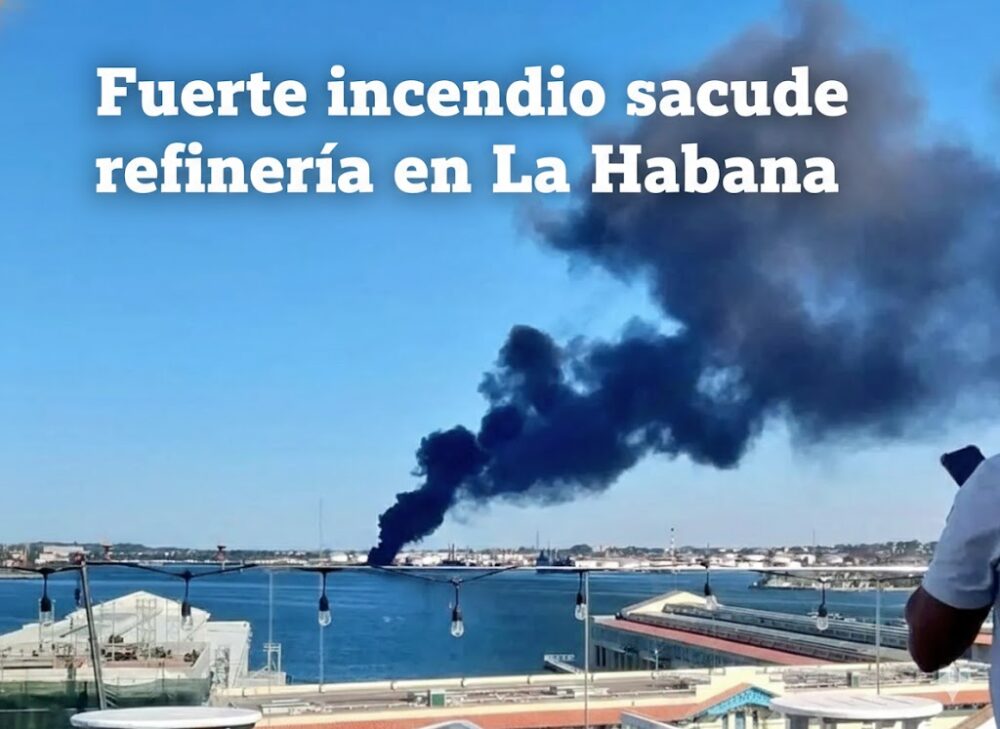 Incendio en la refinería Ñico López genera alarma en La Habana