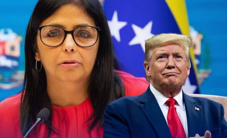 Delcy Rodríguez pide a Donald Trump poner fin al bloqueo y sanciones contra Venezuela