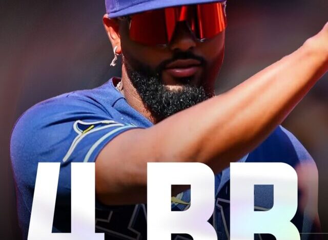 ¡Paciencia de oro! Junior Caminero negocia cuatro bases por bolas y se roba el protagonismo