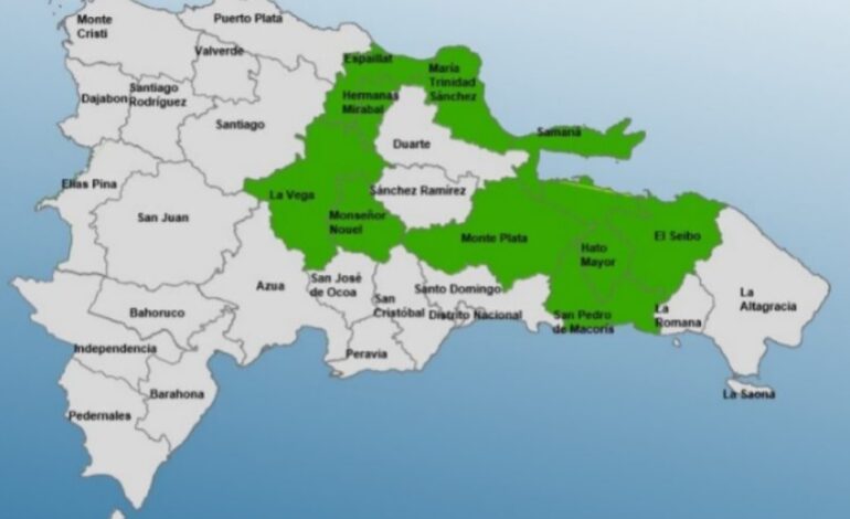 COE eleva a 10 provincias en alerta verde por lluvias; advierten riesgo de inundaciones
