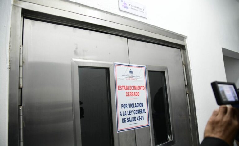 Salud Pública cierra área quirúrgica de clínica CLEDIME tras detectar irregularidades