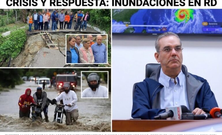 Abinader declara estado de emergencia por intensas lluvias