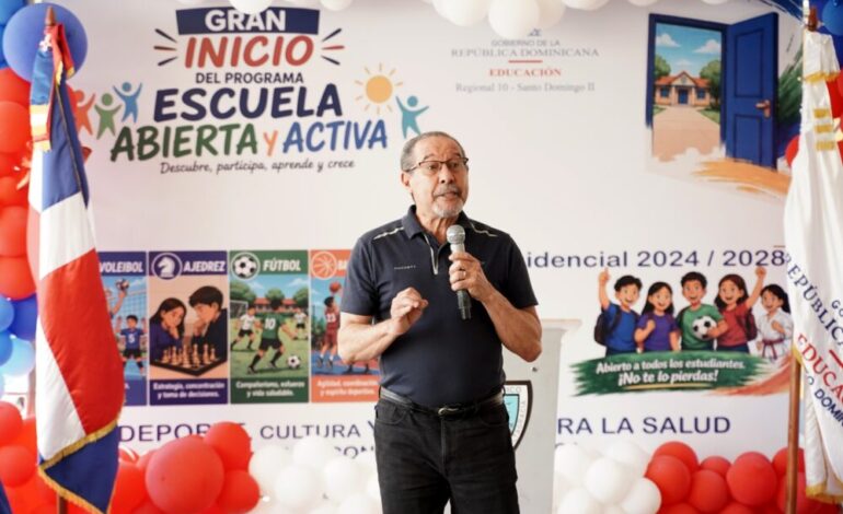 Gobierno inicia programa “Escuela Abierta y Activa” en 208 centros educativos