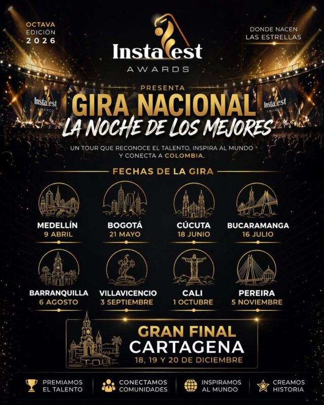 INSTAFEST AWARDS 2026 inicia gira nacional por Colombia