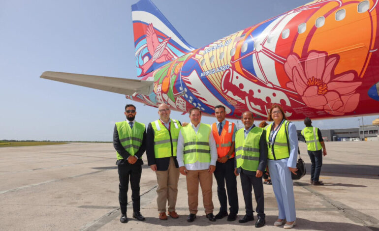 JetBlue presenta en República Dominicana su nueva aeronave “Quisqueya la Bluebella”