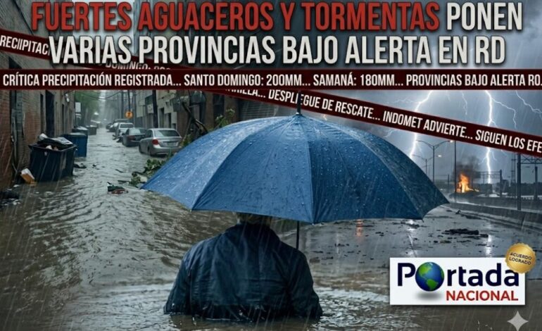 COE activa alertas por aguaceros y tormentas en gran parte del país