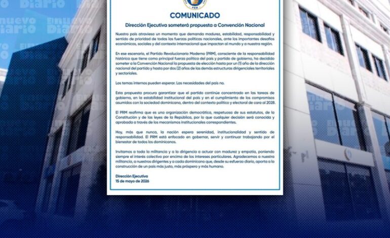 PRM entra en terreno delicado: suspensión de encuentro para renovar autoridades destapa lucha interna por el control político rumbo al 2028