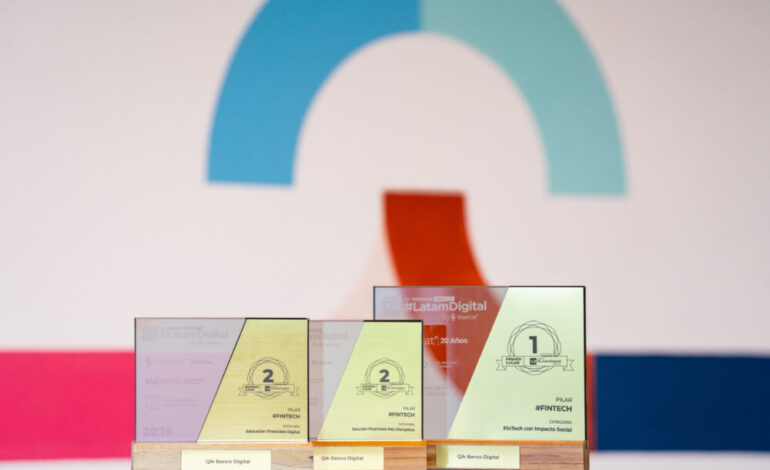 Qik Banco Digital gana tres premios Latam Digital por innovación financiera