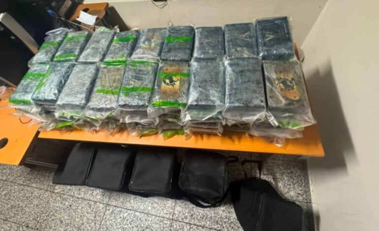 DNCD ocupa 90 paquetes de presunta cocaína en el AILA y arresta a 11 personas durante operativo antidrogas