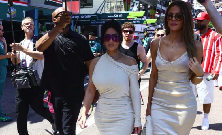 Kim Kardashian ignora entrevista de Martin Brundle durante el Gran Premio de Mónaco