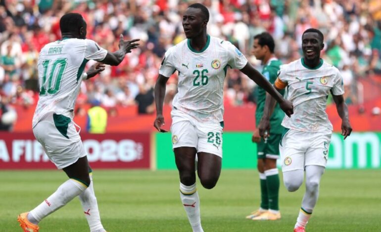 Senegal golea 5-0 a Irak y mantiene vivas sus aspiraciones de avanzar a los dieciseisavos del Mundial 2026