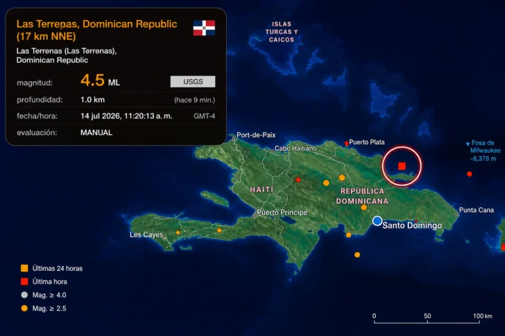 Fuerte temblor despierta a residentes del norte del país