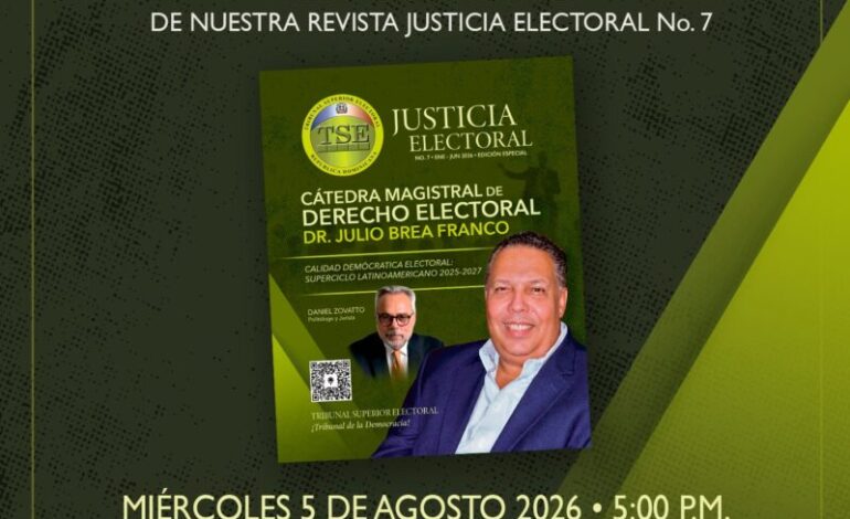 TSE presentará séptima edición de la revista Justicia Electoral