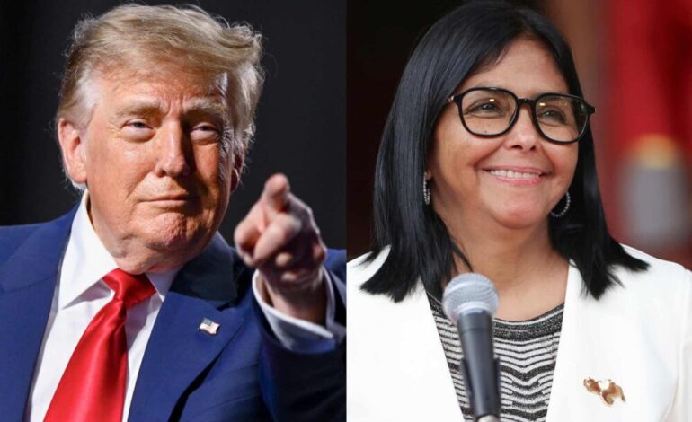 Trump y Delcy Rodríguez se reúnen a puerta cerrada en Nueva York