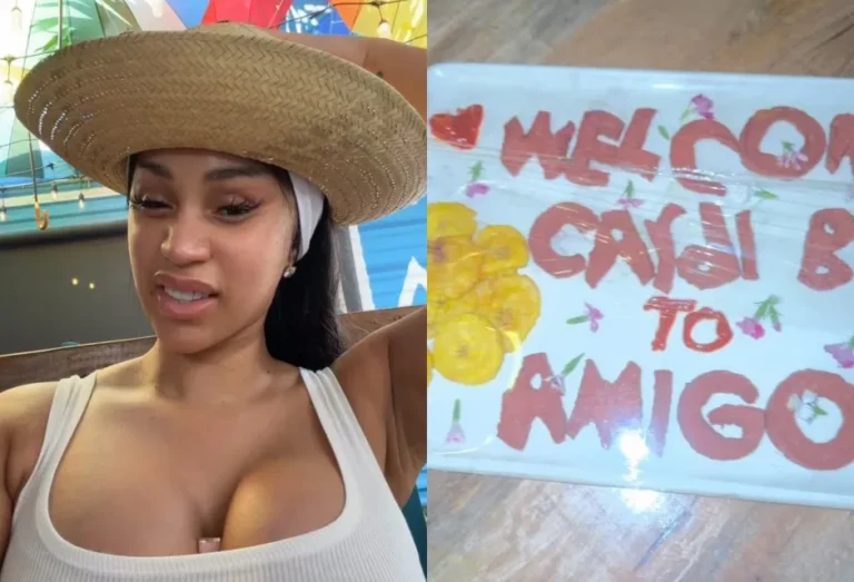 Cardi B visita Santiago y disfruta de comida típica dominicana