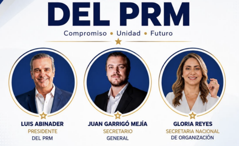 Abinader asume el PRM: dos presidencias y un mismo reloj