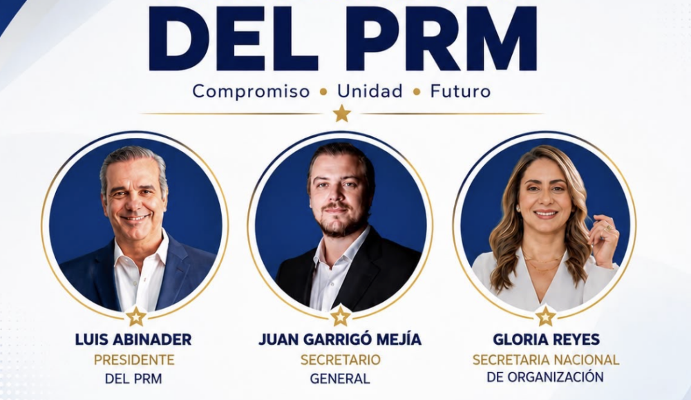 Abinader asume el PRM: dos presidencias y un mismo reloj