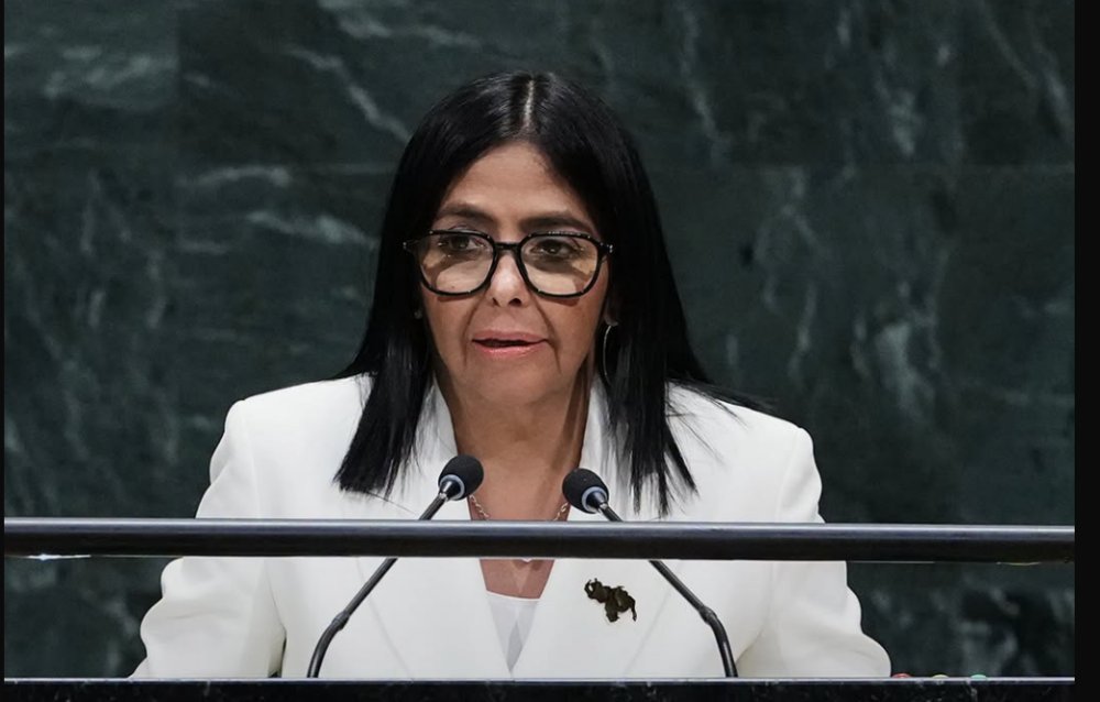 Delcy Rodríguez anuncia elecciones en Venezuela durante discurso ante la ONU