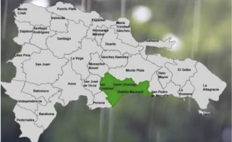 COE activa alerta verde para el Gran Santo Domingo por lluvias