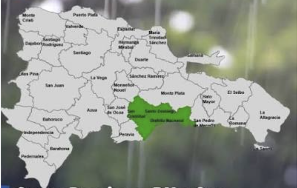 COE activa alerta verde para el Gran Santo Domingo por lluvias
