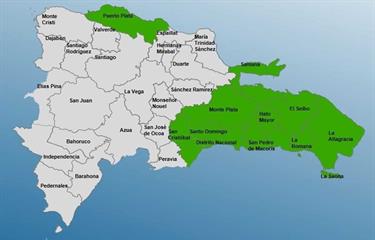 COE mantiene alerta verde para 10 provincias y el Distrito Nacional por lluvias