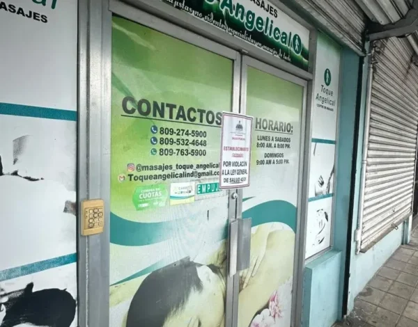 Salud Pública cierra centro de masajes por operar sin habilitación