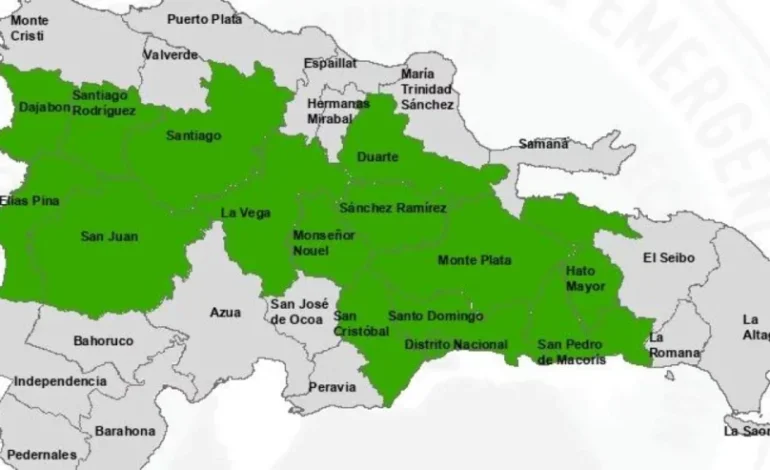 ¿Seguirán las lluvias? COE eleva a 15 las demarcaciones en alerta verde