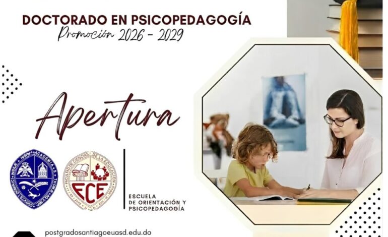 UASD Santiago abrirá Doctorado en Psicopedagogía el 18 de octubre