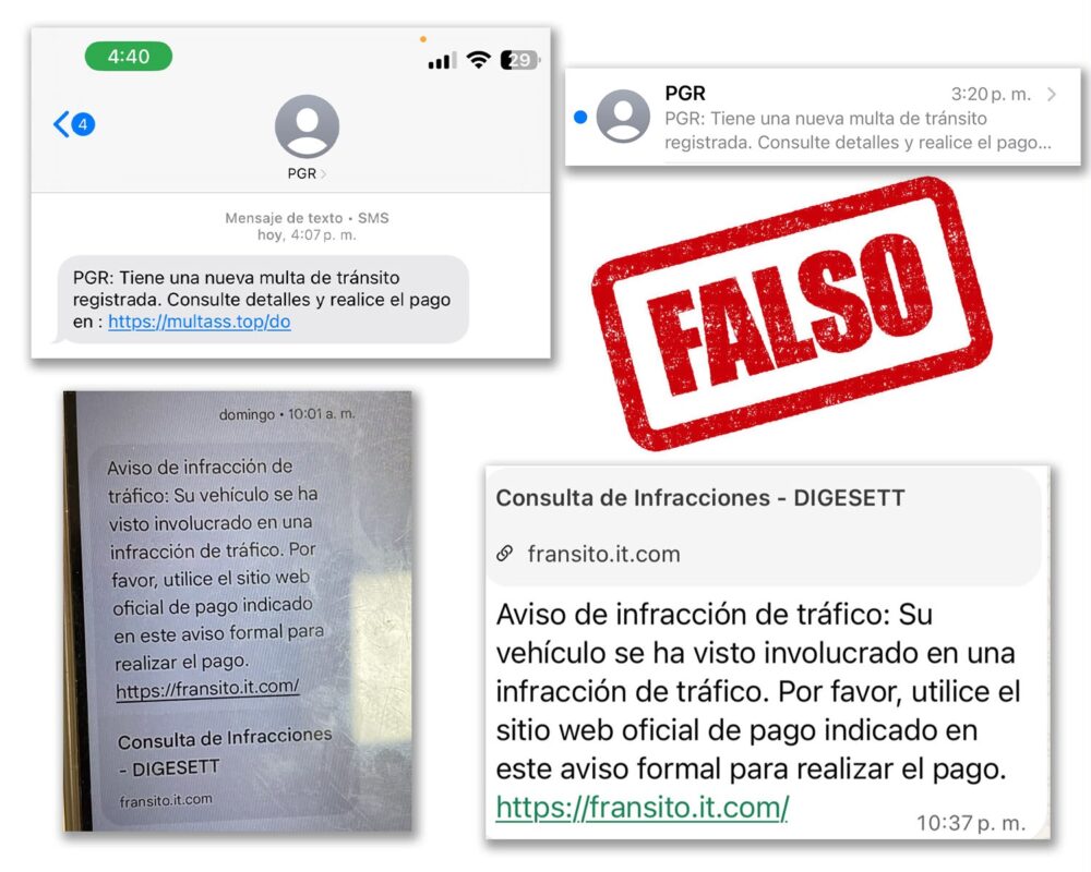 DIGESETT alerta sobre mensajes fraudulentos con supuestas multas de tránsito